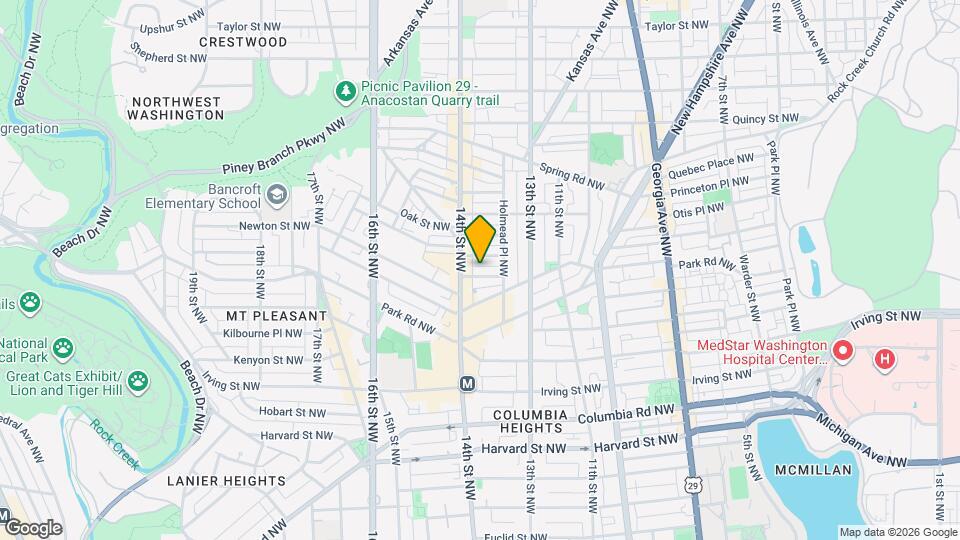 1361 Newton St NW Map and Location Details