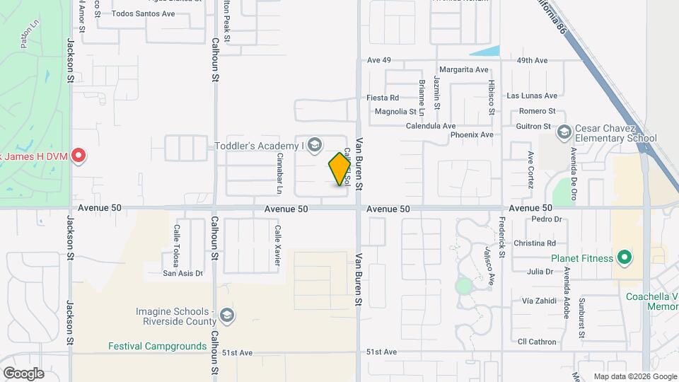 83934 Avenida Verano Mapa y Detalles de la Ubicación
