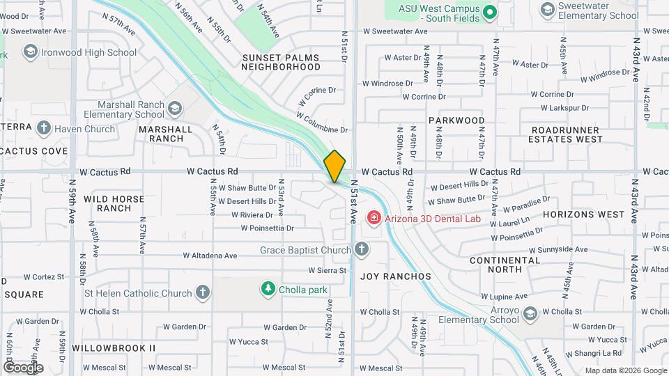 5158 W Shaw Butte Dr Map and Location Details