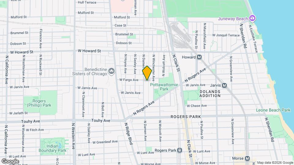 7373 N Damen Ave Map and Location Details