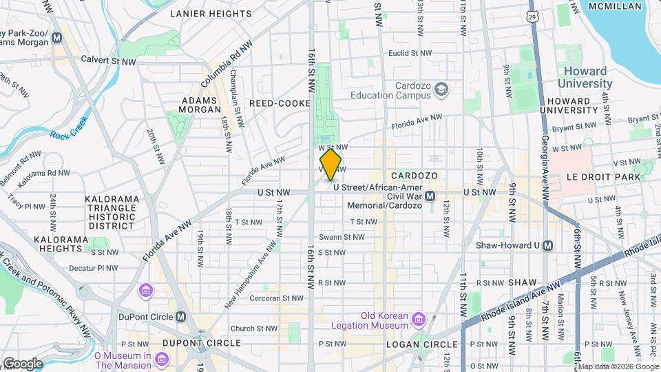 1515 U St NW Map and Location Details