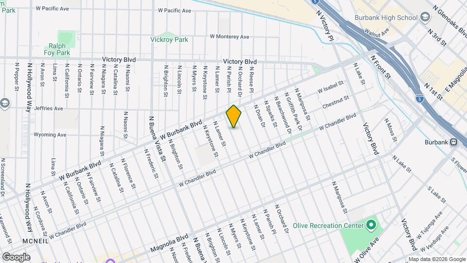 906 N Parish Pl Map and Location Details