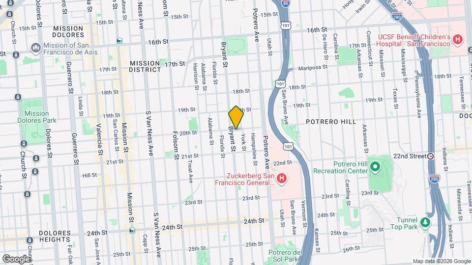 2205 Bryant St Map and Location Details