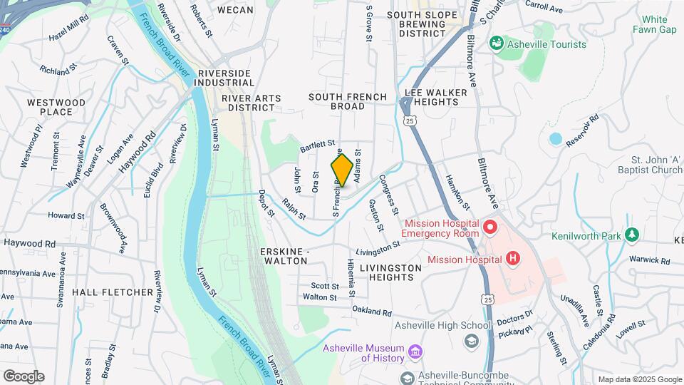 386 S French Broad Ave, Unit Apt 200 Map and Location Details
