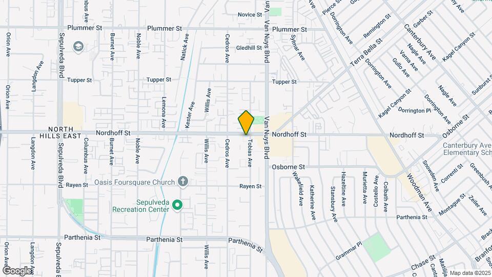 14654 Nordhoff St Map and Location Details