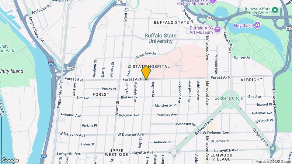 431 Hoyt St, Unit Hoyt Lower Apartment Map and Location Details