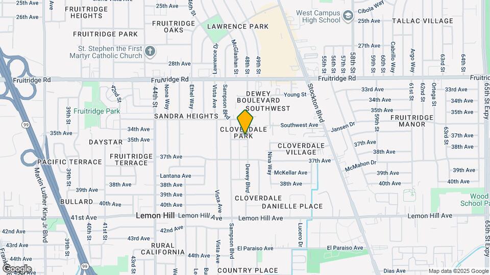 5820 Dewey Blvd Map and Location Details