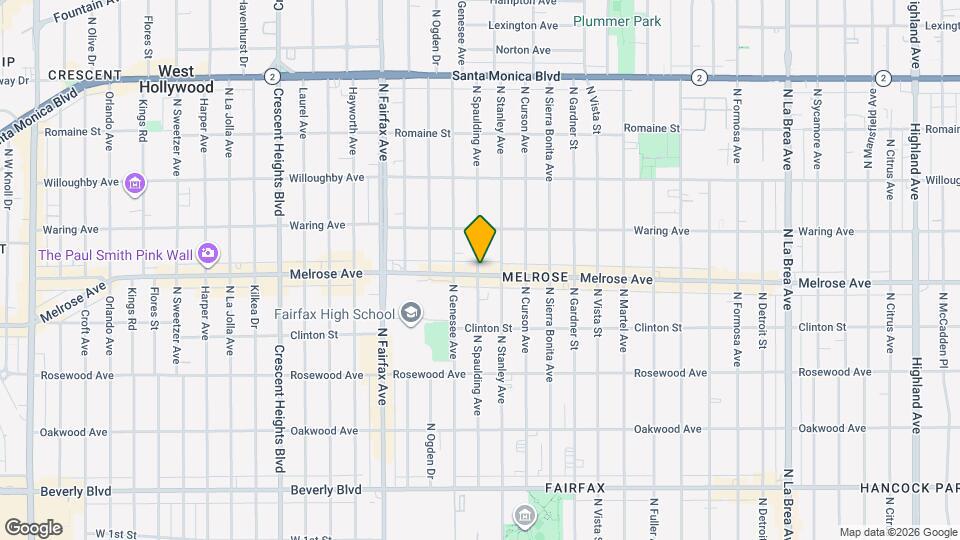 700 N Spaulding Ave, Unit 210 Mapa y Detalles de la Ubicación