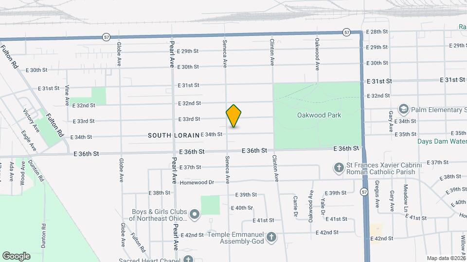 1911 E 34th St Map and Location Details