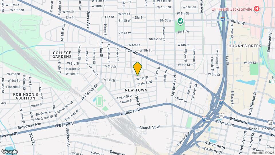 1541 W 1st St Map and Location Details