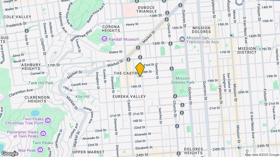 540 Noe St, Unit 540 Noe St Map and Location Details
