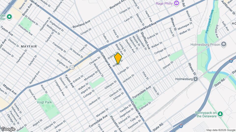 4313 Teesdale St Map and Location Details