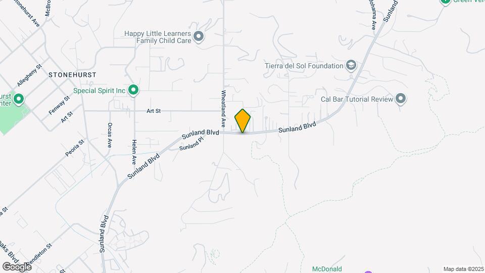 9704 Sunland Blvd Map and Location Details