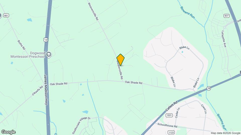 11003 Weaversville Rd Map and Location Details
