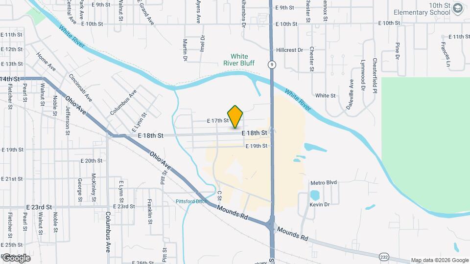 1734 E 18th St Map and Location Details
