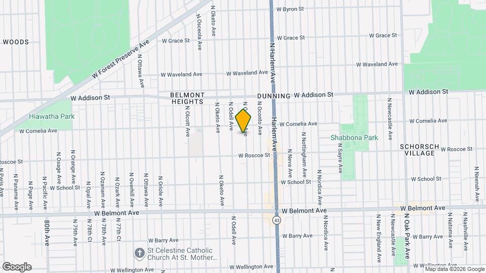 3446 N Octavia Ave Map and Location Details