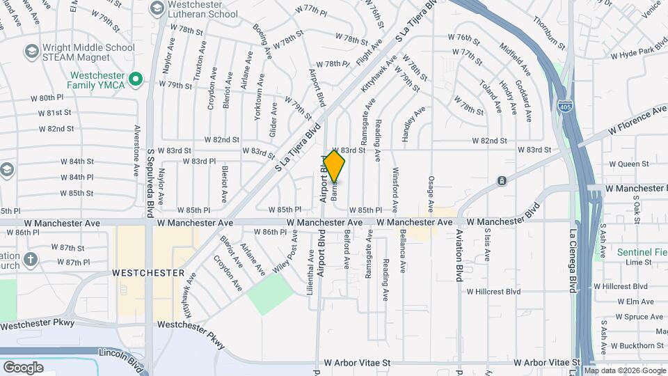 8423 Barnsley Ave, Unit ADU Map and Location Details