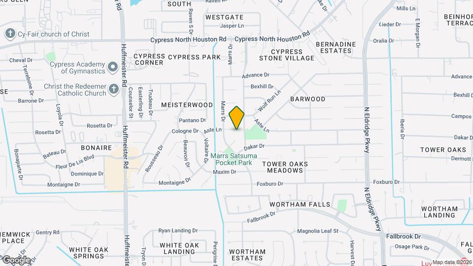 13103 Aste Ln Map and Location Details