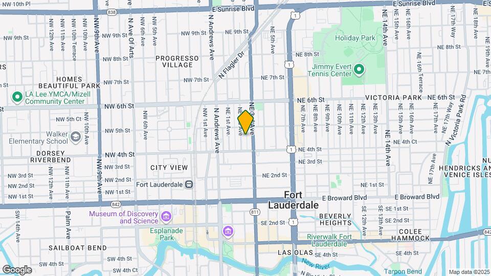 438 NE 2nd Ave Map and Location Details