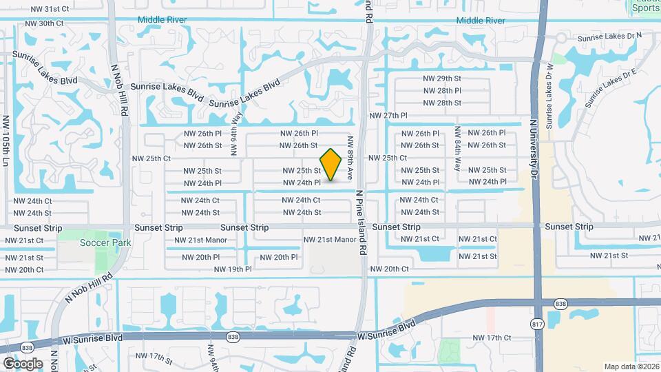 9020 NW 24th Pl Mapa y Detalles de la Ubicación