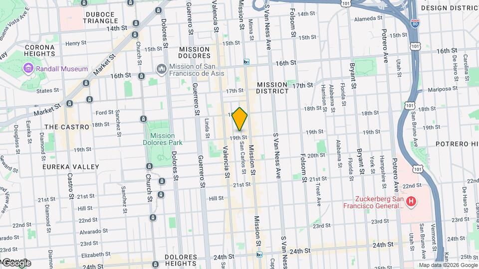 3436 19th St, Unit A Map and Location Details