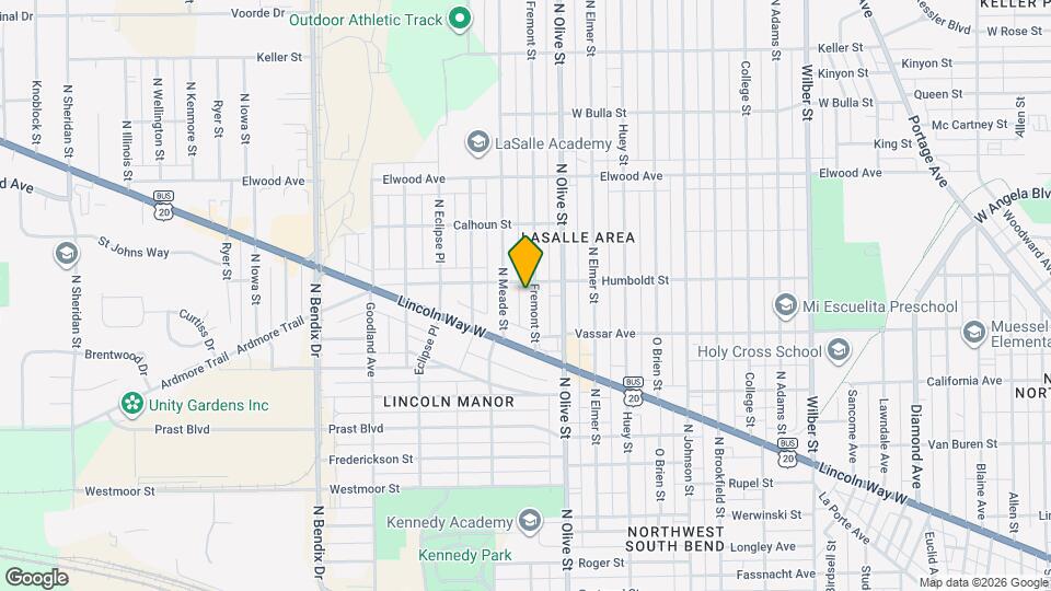1141 Fremont St Map and Location Details