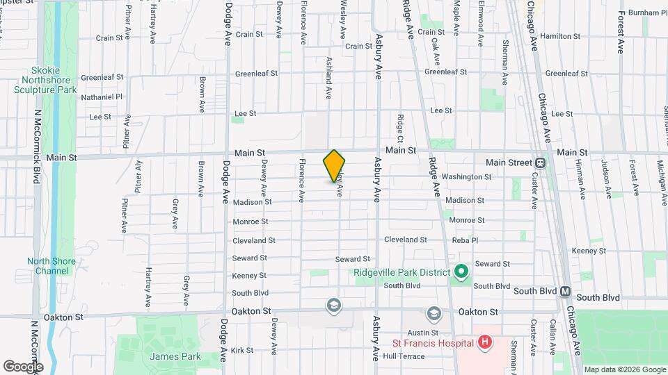 1428 Washington St, Unit #1 Map and Location Details