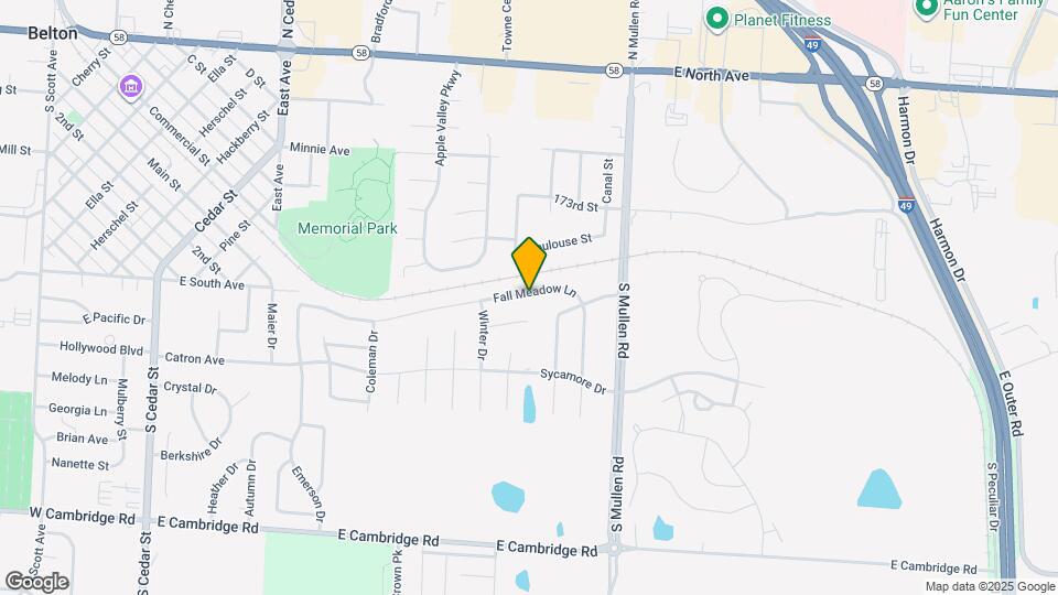 1107 Fall Meadow Ln Map and Location Details