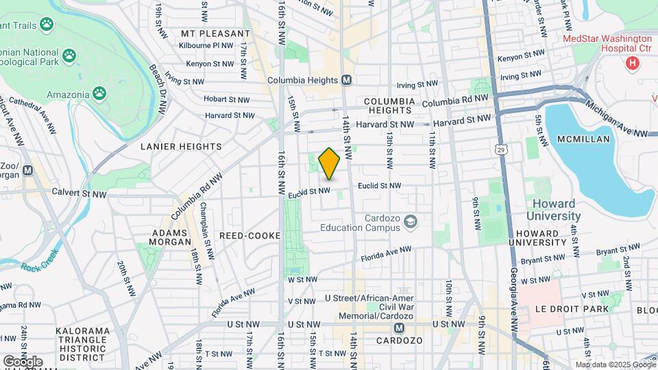 1439 Euclid St NW Map and Location Details