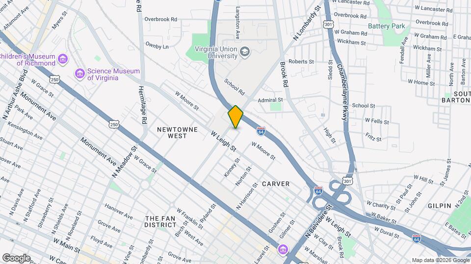 1509 W Moore St Map and Location Details