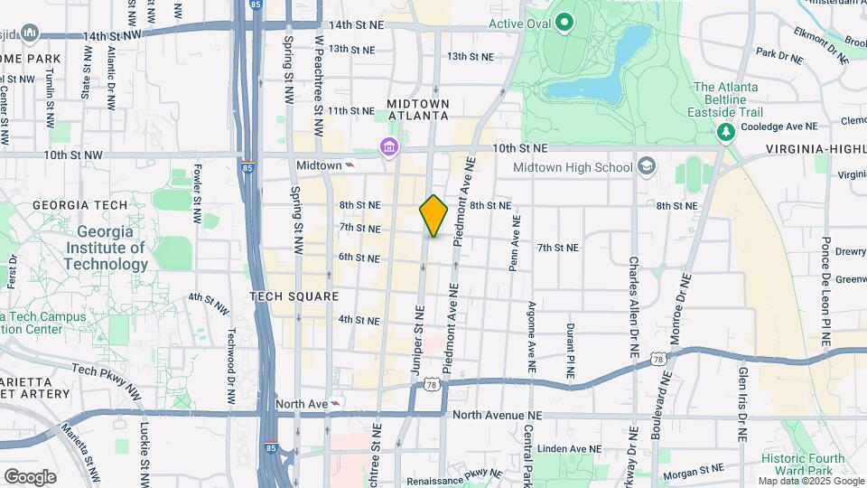 850 Piedmont Ave NE, Unit 3316 Map and Location Details