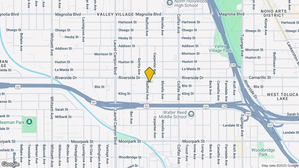 4732 Radford Ave Map and Location Details