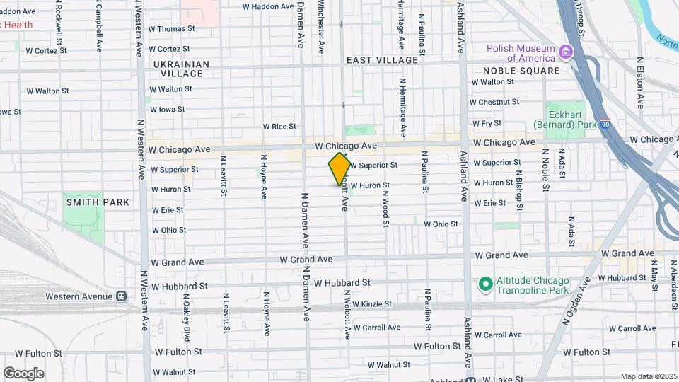 1905 W Huron St Map and Location Details