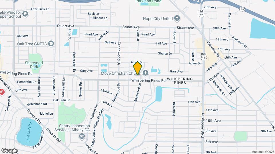 1603 Whispering Pines Rd Map and Location Details