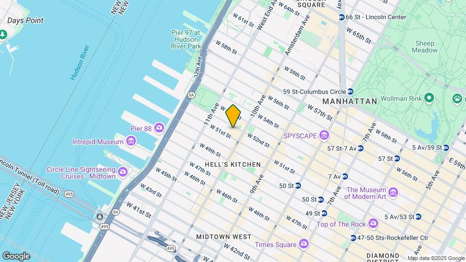 507 W 51 St Mapa y Detalles de la Ubicación