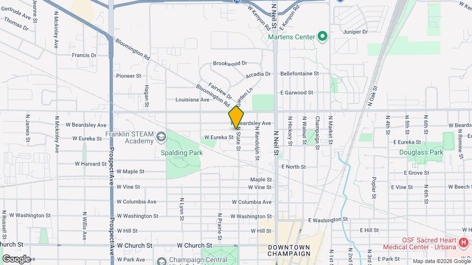 302 W Eureka St Map and Location Details