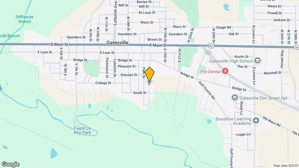 607 Live Oak St Map and Location Details