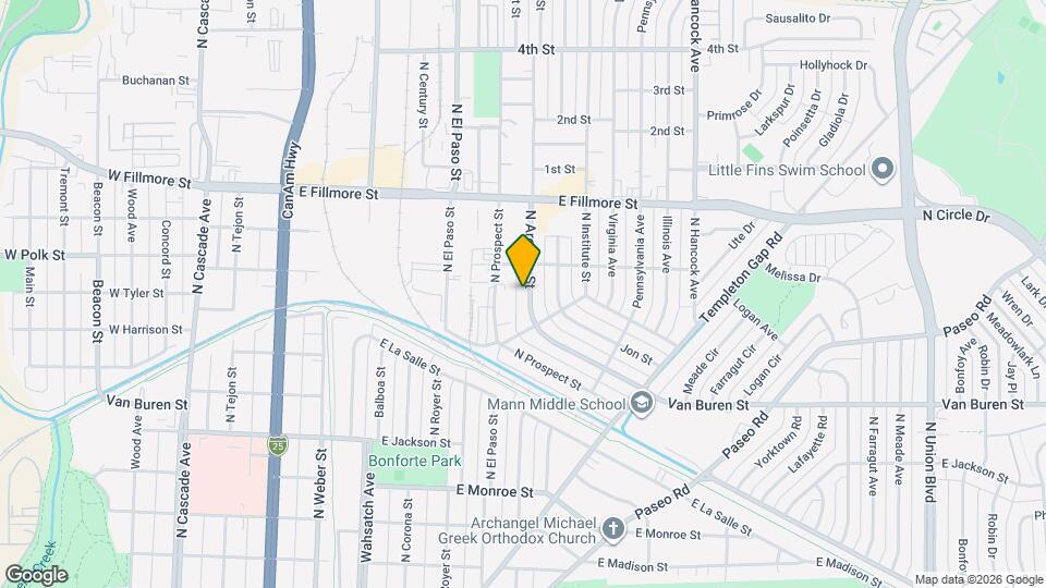 2824 N Arcadia St Mapa y Detalles de la Ubicación