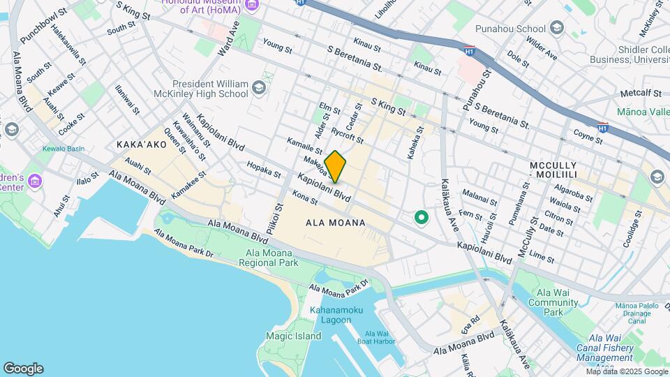 1390 Kapiolani Blvd Map and Location Details