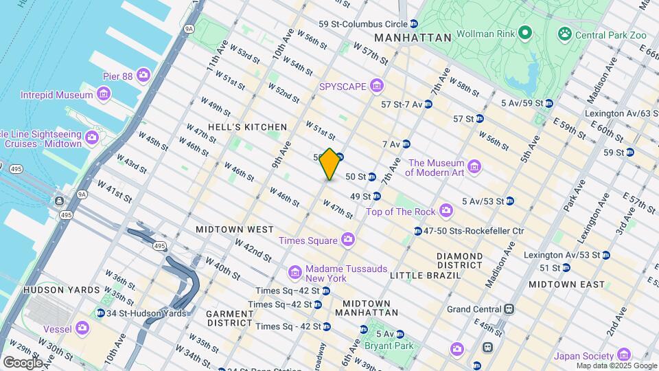 251 W 48th St Map and Location Details