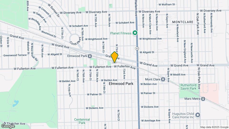7320 W Fullerton Ave Map and Location Details