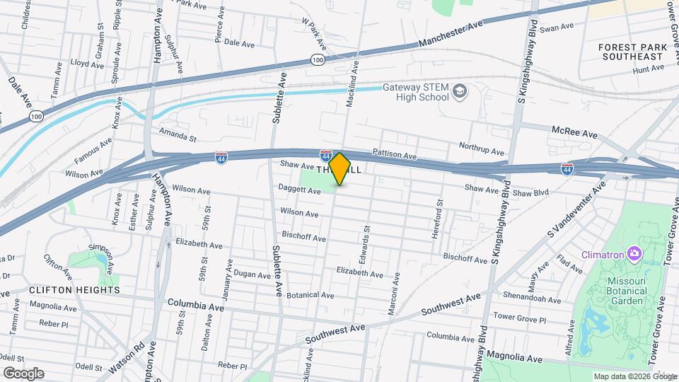 1928 Macklind Ave Mapa y Detalles de la Ubicación