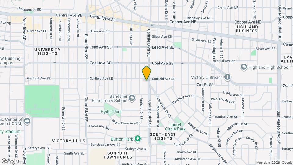 505 Carlisle Blvd SE Map and Location Details