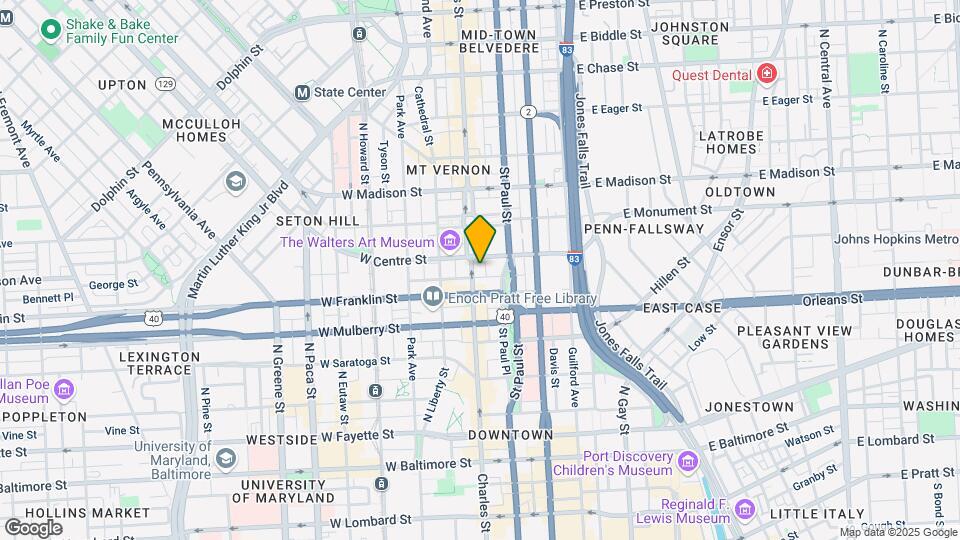 521 N Charles St Map and Location Details
