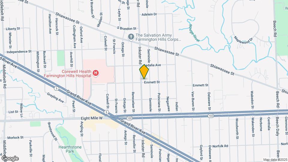 21104 Inkster Rd Map and Location Details