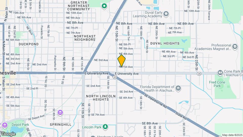 1523 NE 1st Ave Map and Location Details