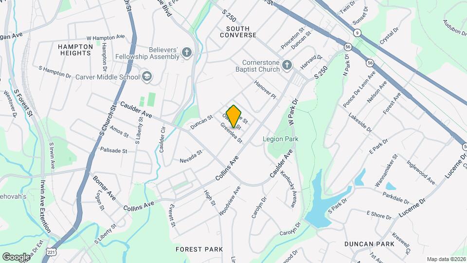 504 Greenlea St Map and Location Details