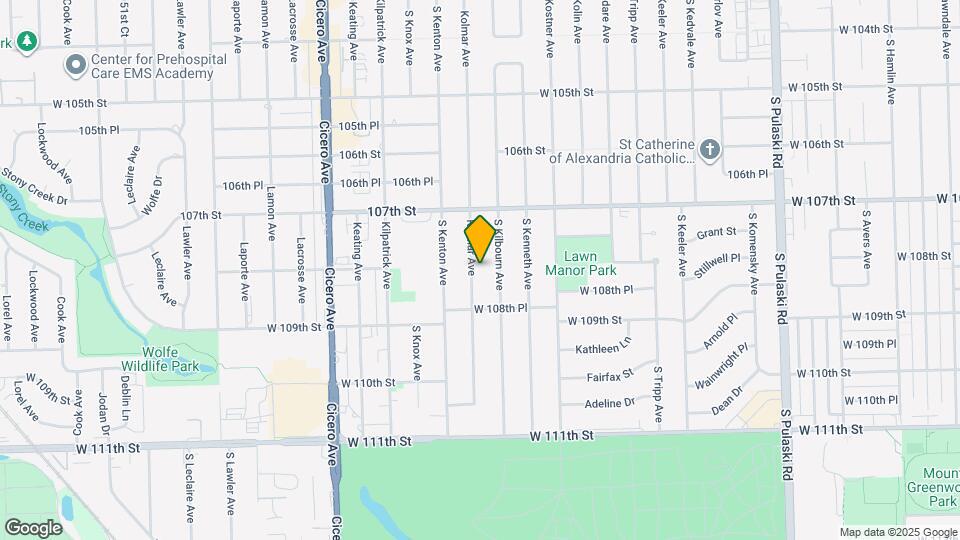 10801 Kolmar Ave Map and Location Details