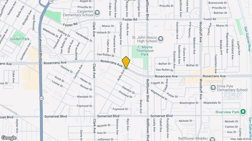 9610 Rosecrans Ave Map and Location Details