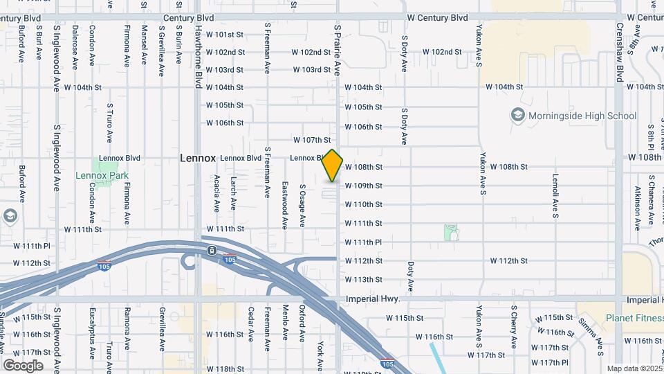 10901-10907 S Prairie Ave Mapa y Detalles de la Ubicación